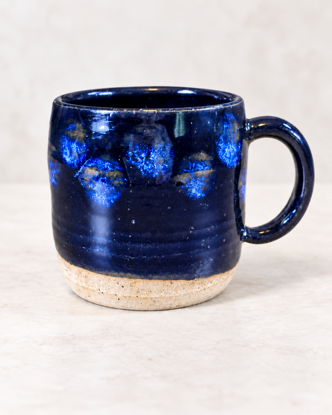 Cobalt Starburst Crystalline Stoneware Mug
