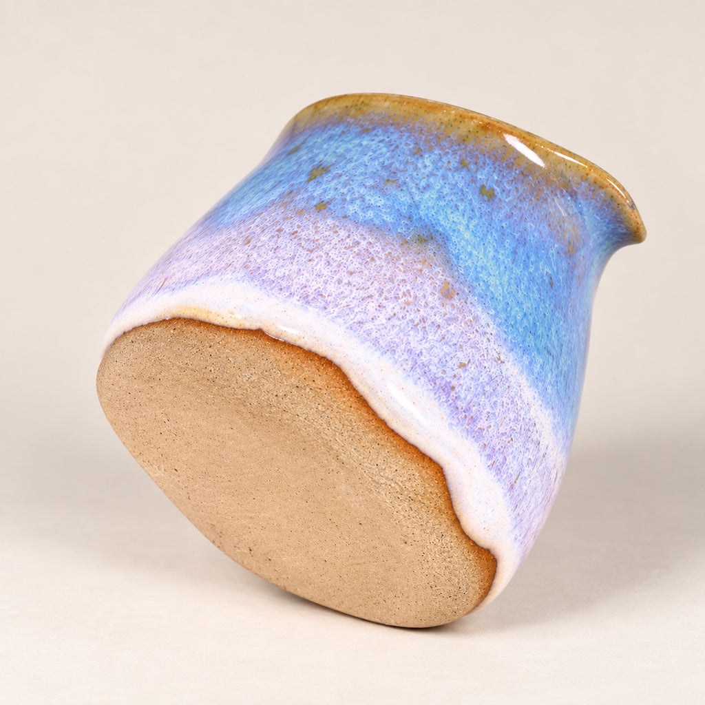Earth2Ware Beach Collection blue and lilac stoneware mini jug, view 3