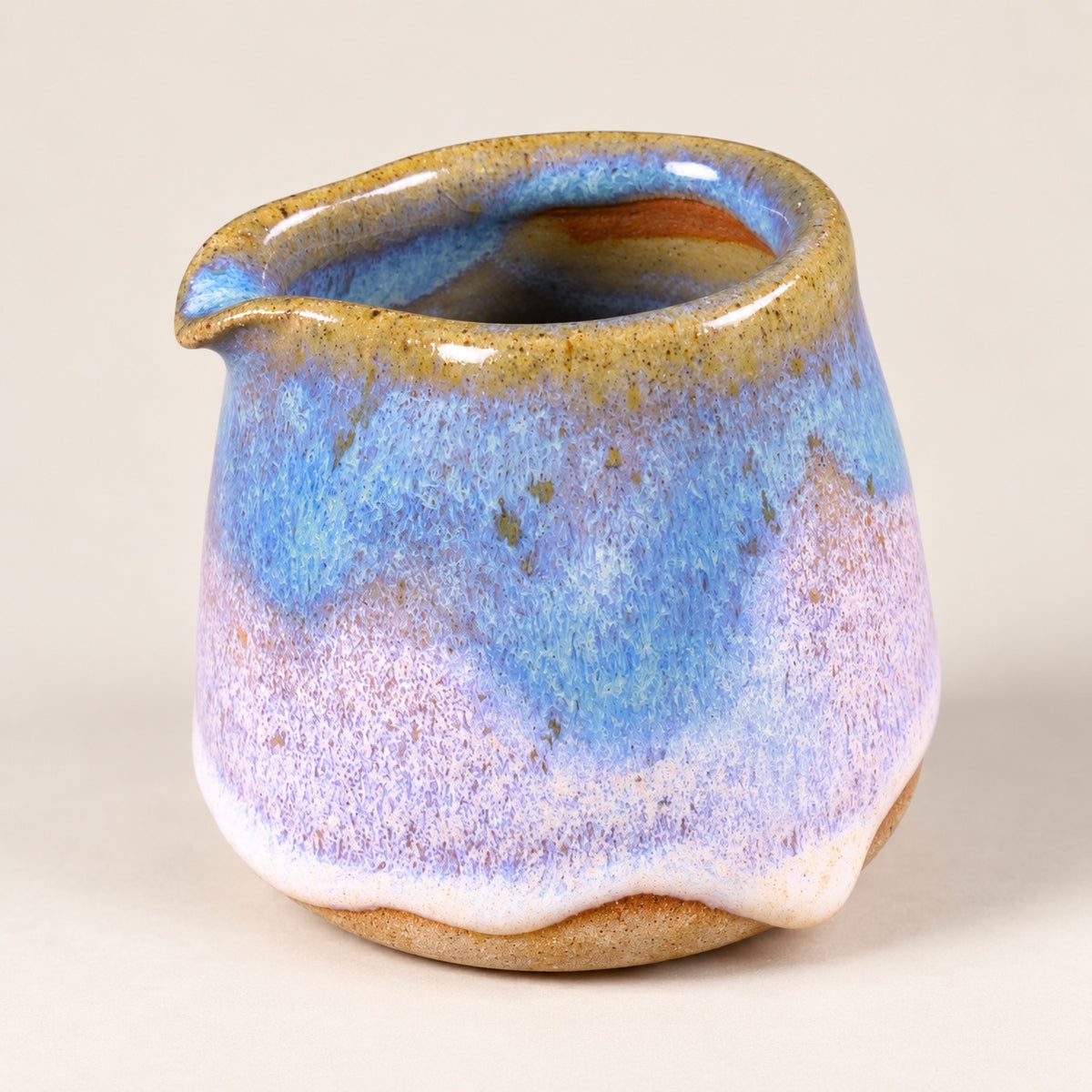 Earth2Ware Beach Collection blue and lilac stoneware mini jug, view 1
