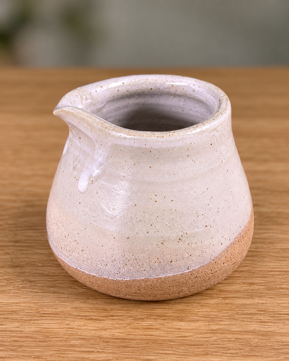 Blush Speckled Stoneware Mini Pourer handmade by Earth2Ware