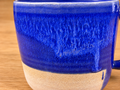 Cobalt Blue Drip Stoneware Mug handmade by Earth2Ware