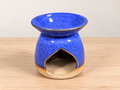 Cobalt Blue Reactive Glaze Stoneware Oil Burner handmade by Earth2Ware