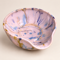 Painterly Blue & Ochre Reactive Glaze Stoneware Pouring Bowl handmade by Earth2Ware