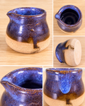 Pastel Blue-Lilac Stoneware Mini Pourer handmade by Earth2Ware