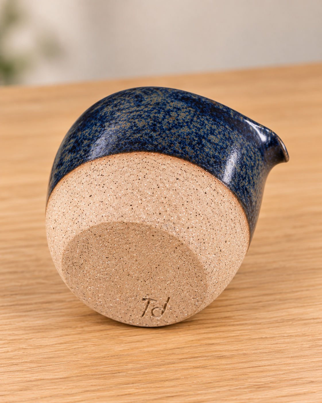 Speckled Navy Stoneware Mini Pourer handmade by Earth2Ware
