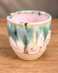 Teal & Blush Reactive Glaze Stoneware Bowl handmade by Earth2Ware
